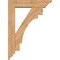 Ekena Millwork Merced Traditional Smooth Bracket w/ Offset Brace, Western Red Cedar, 5 1/2"W x 22"D x 30"H BKT0604X22X30MRC01SWR - alternate 3